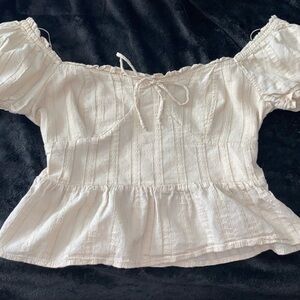 Cropped flare off the shoulder